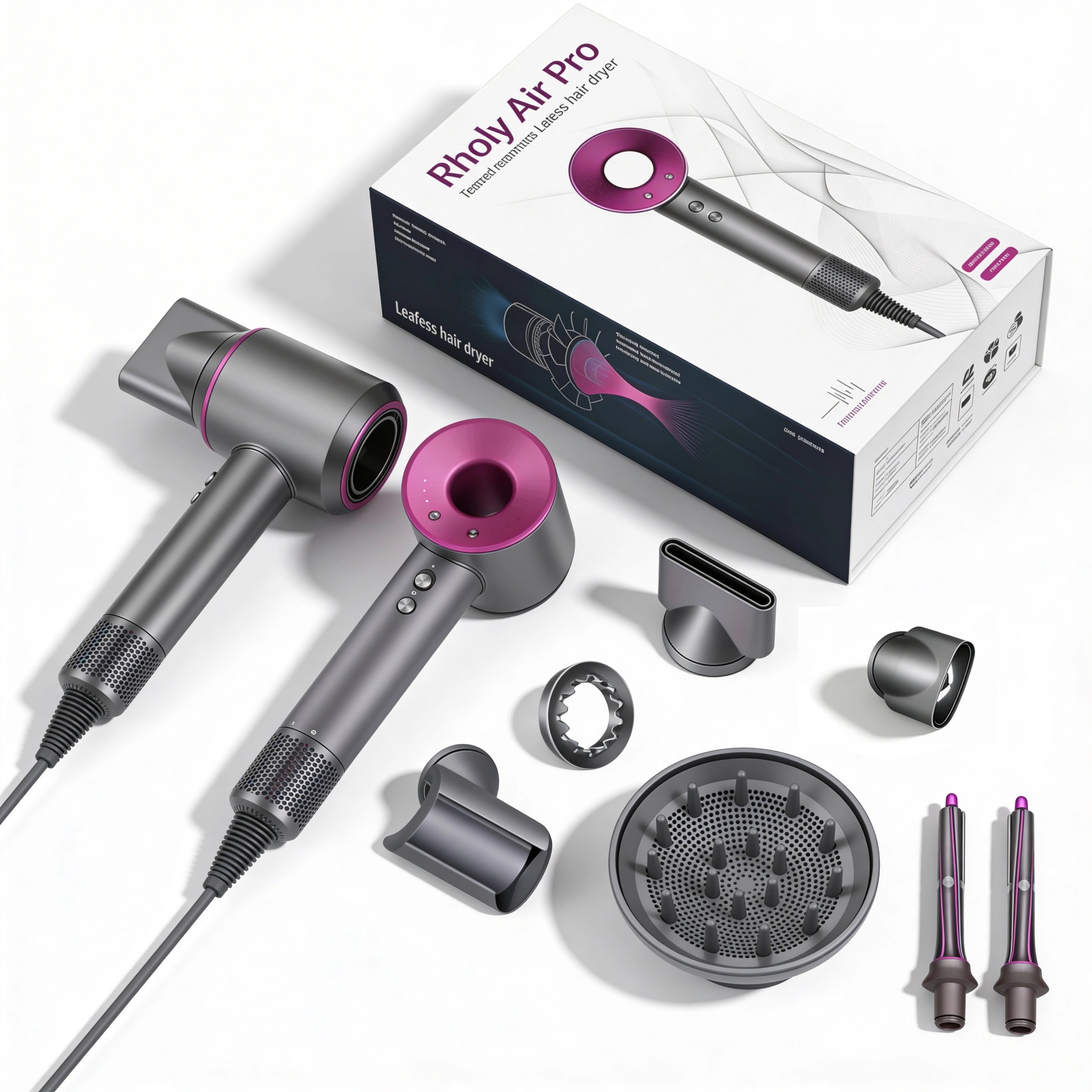 Rholy AirPro® · Sèche-cheveux Haute Performance 7 en 1