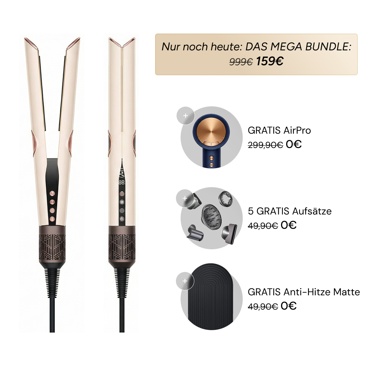 AirStraight 2in1 Glatt- und Föhnstyler