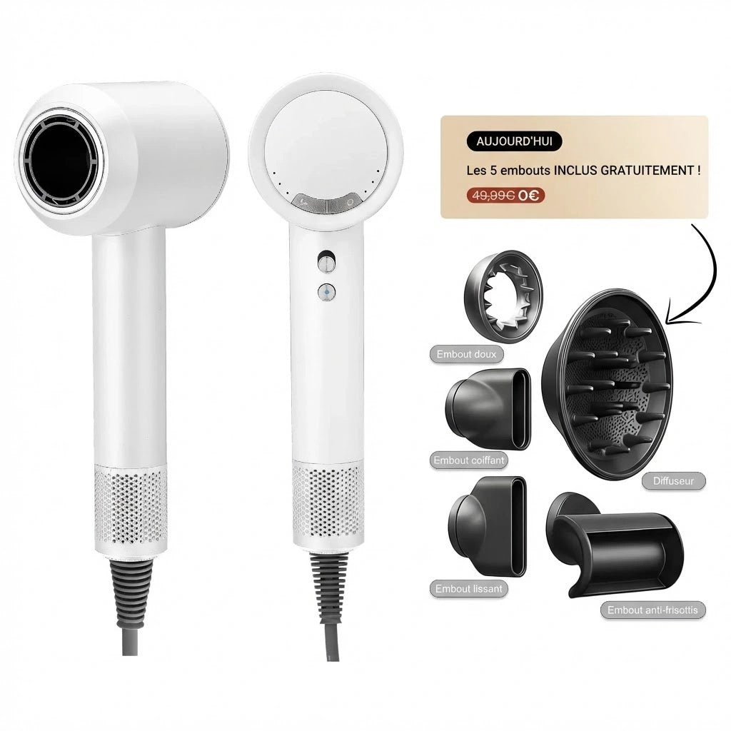 Sèche-cheveux haute performance Rholy AirPro™ 5 en 1