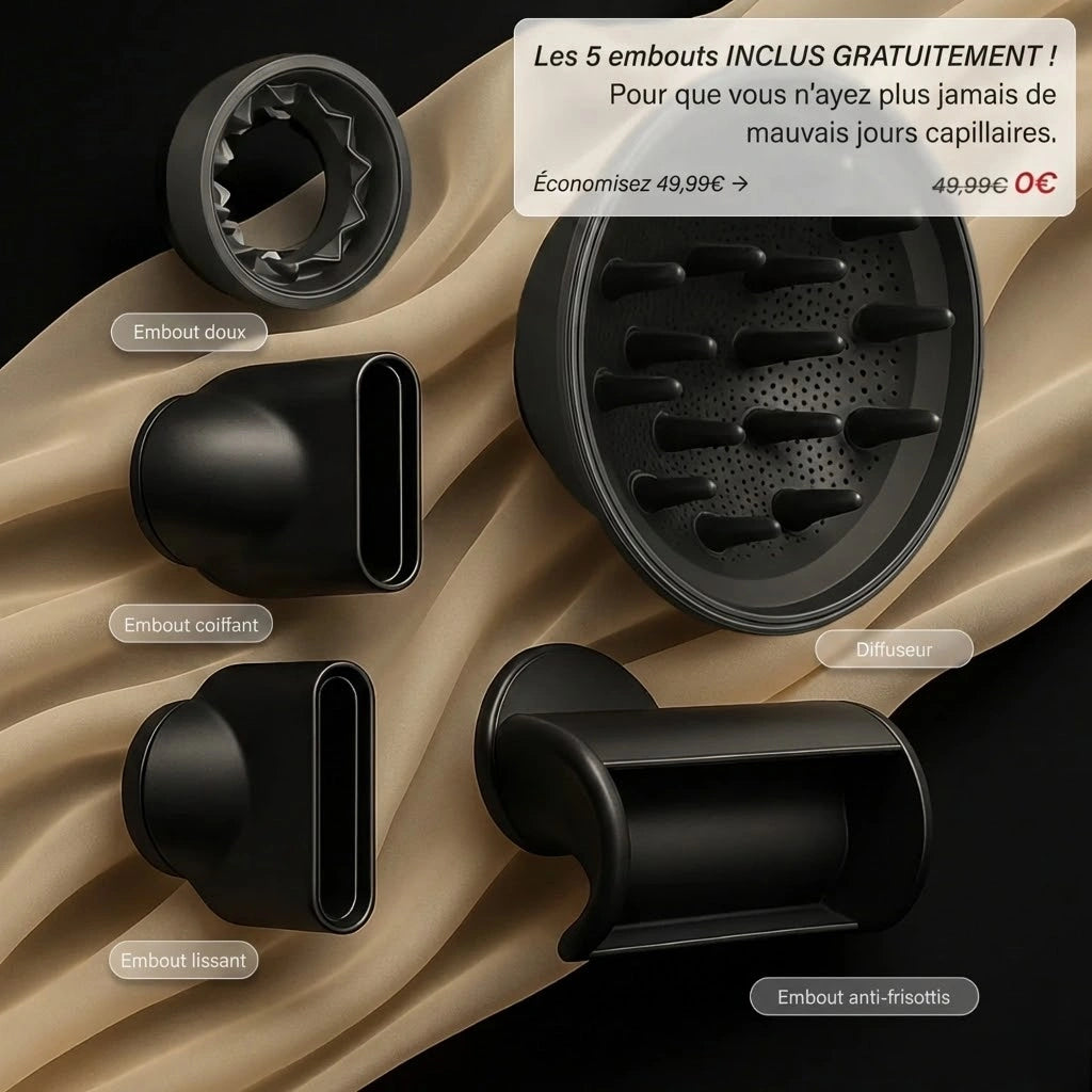 Rholy AirPro® · Sèche-cheveux Haute Performance 7 en 1