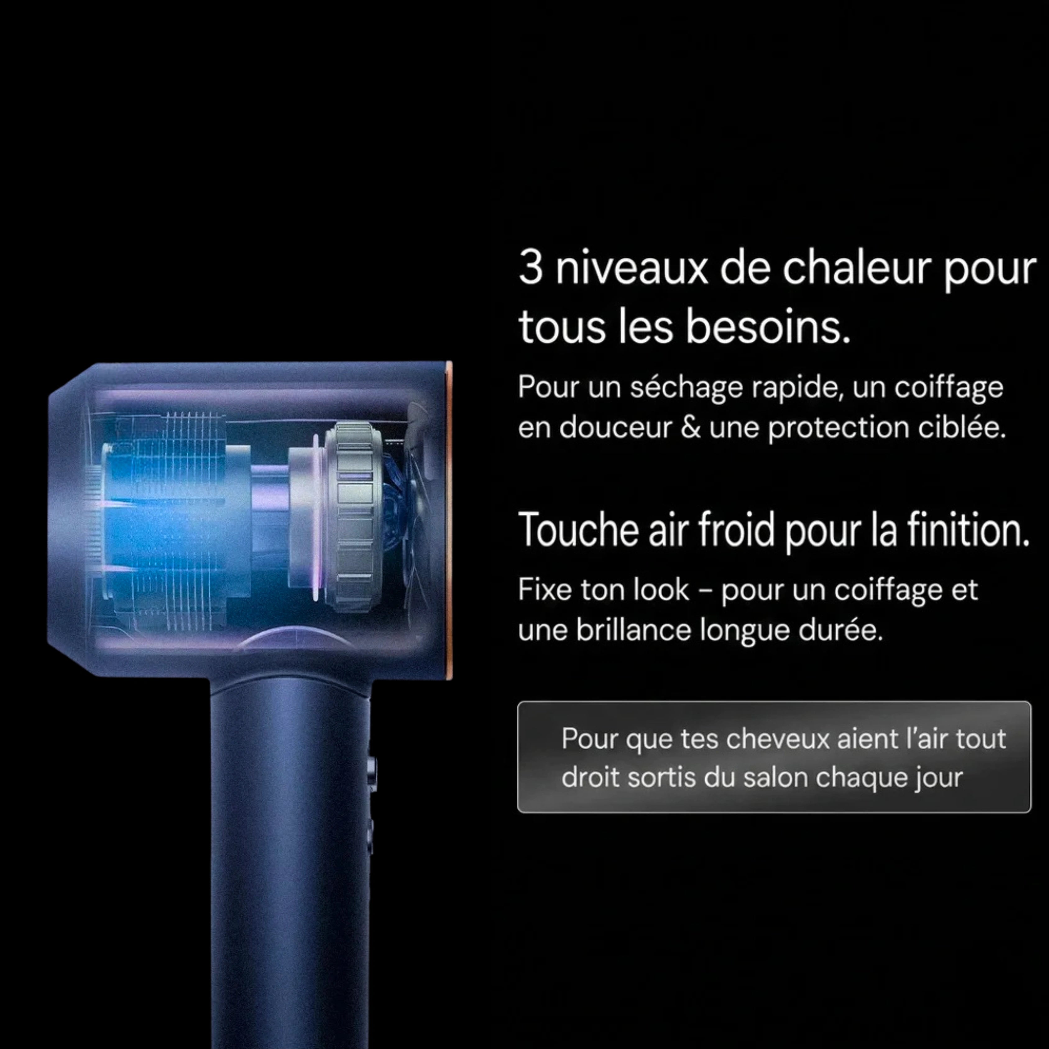 Rholy AirPro® · Sèche-cheveux Haute Performance 7 en 1