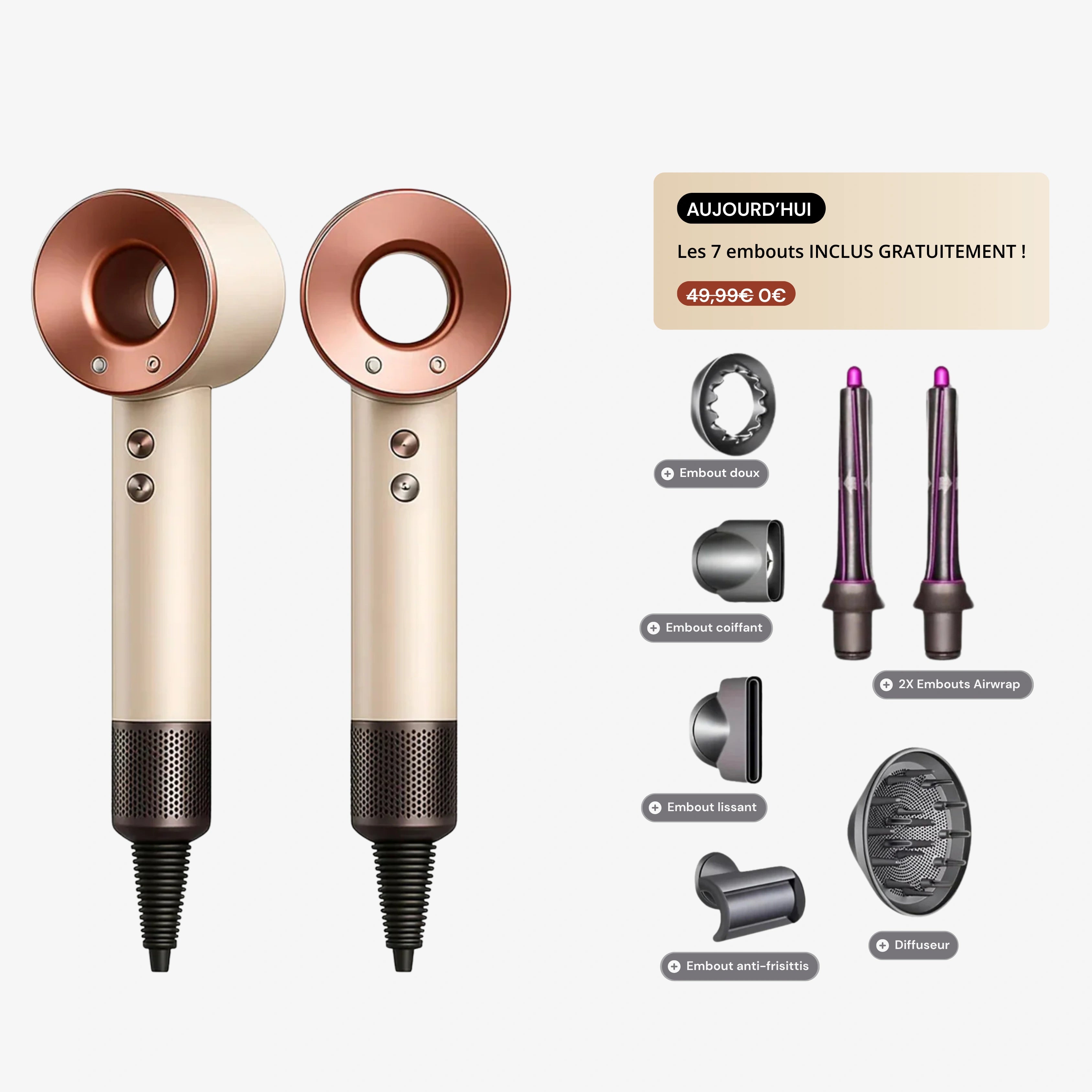 Rholy AirPro® · Sèche-cheveux Haute Performance 7 en 1
