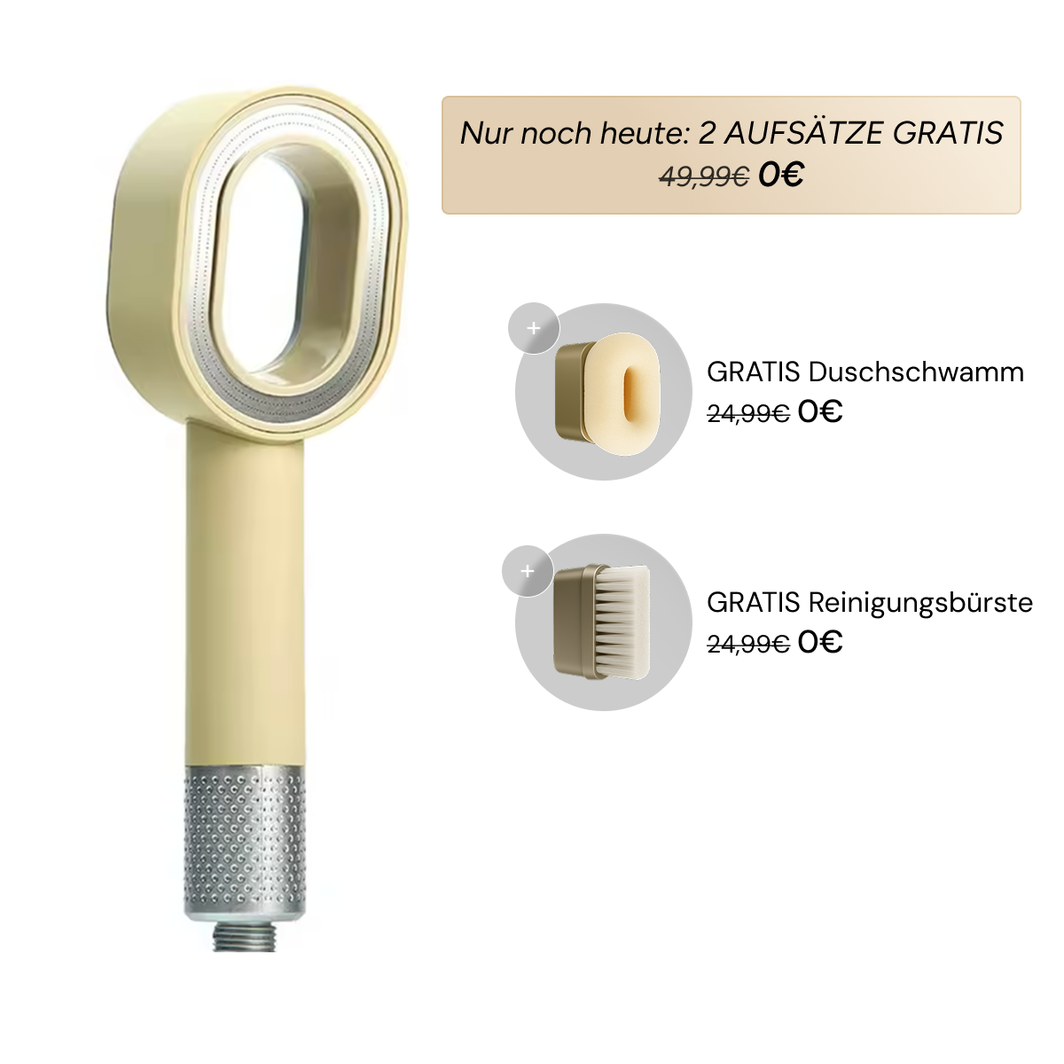 Rholy Pure™ Pommeau de douche filtrant 3-en-1