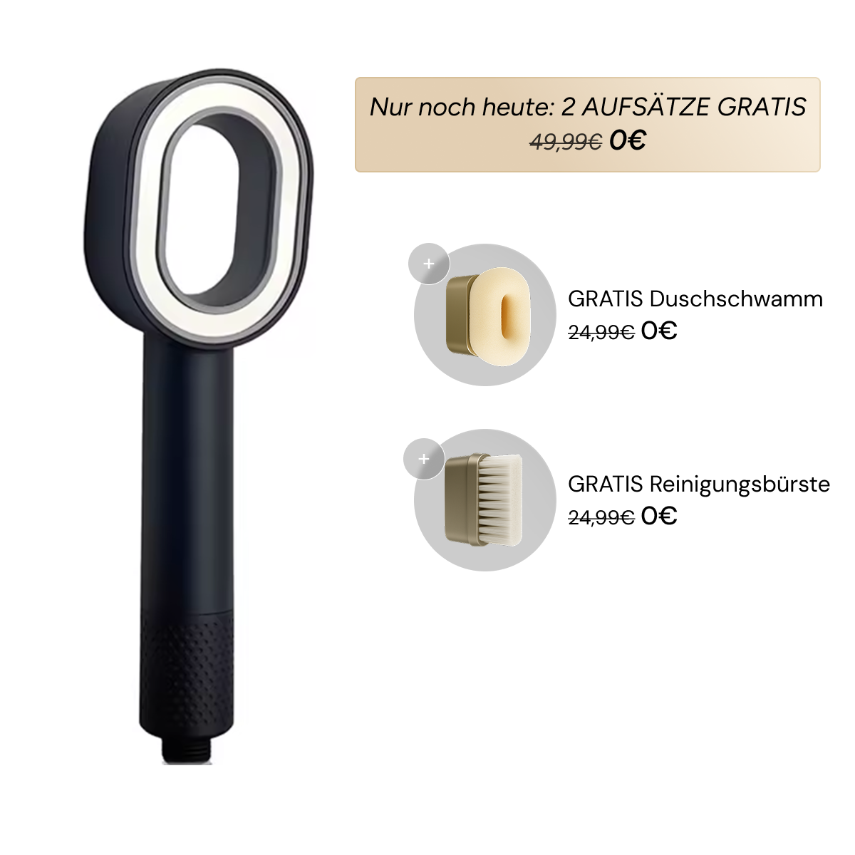 Rholy Pure™ Pommeau de douche filtrant 3-en-1