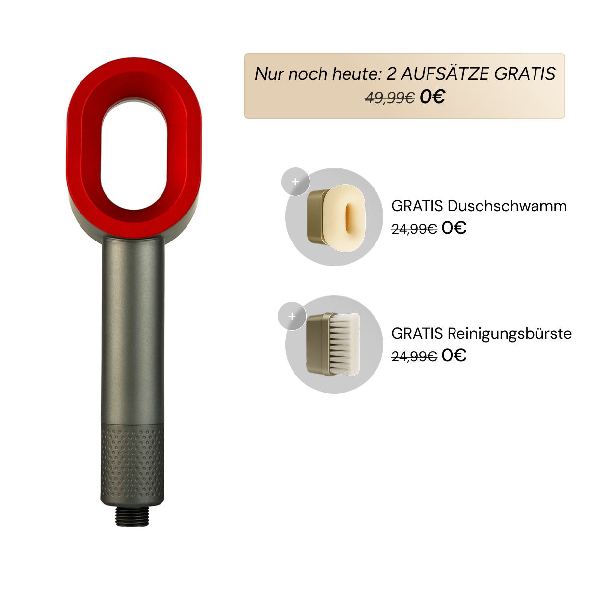 Rholy Pure™ Pommeau de douche filtrant 3-en-1