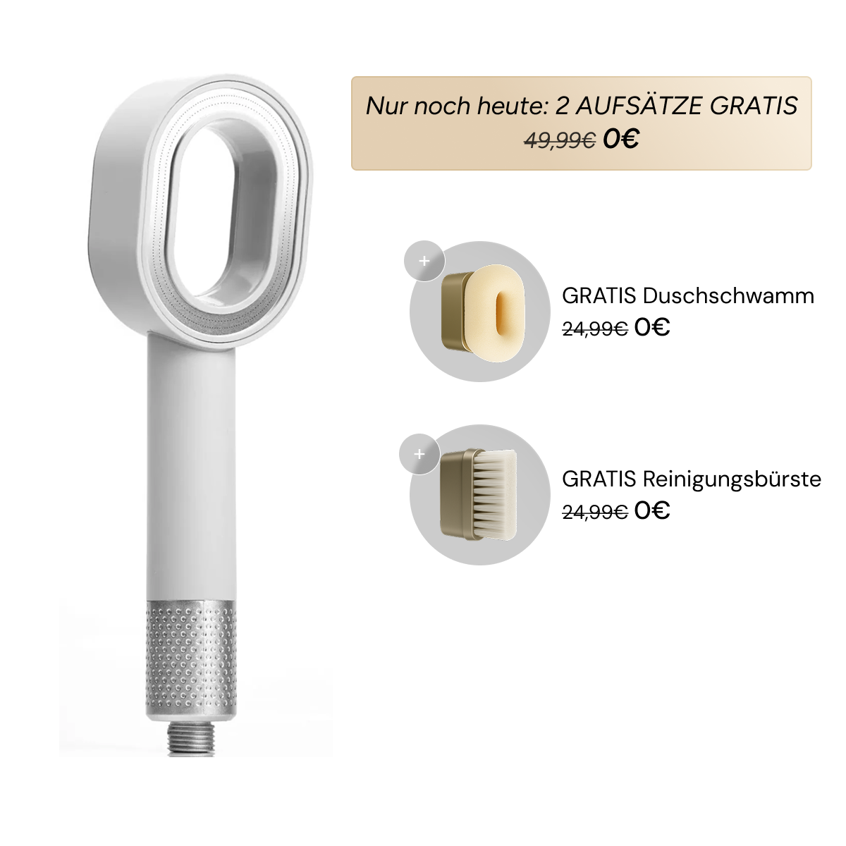 Doyoo Pure™ Pommeau de douche filtrant 3-en-1