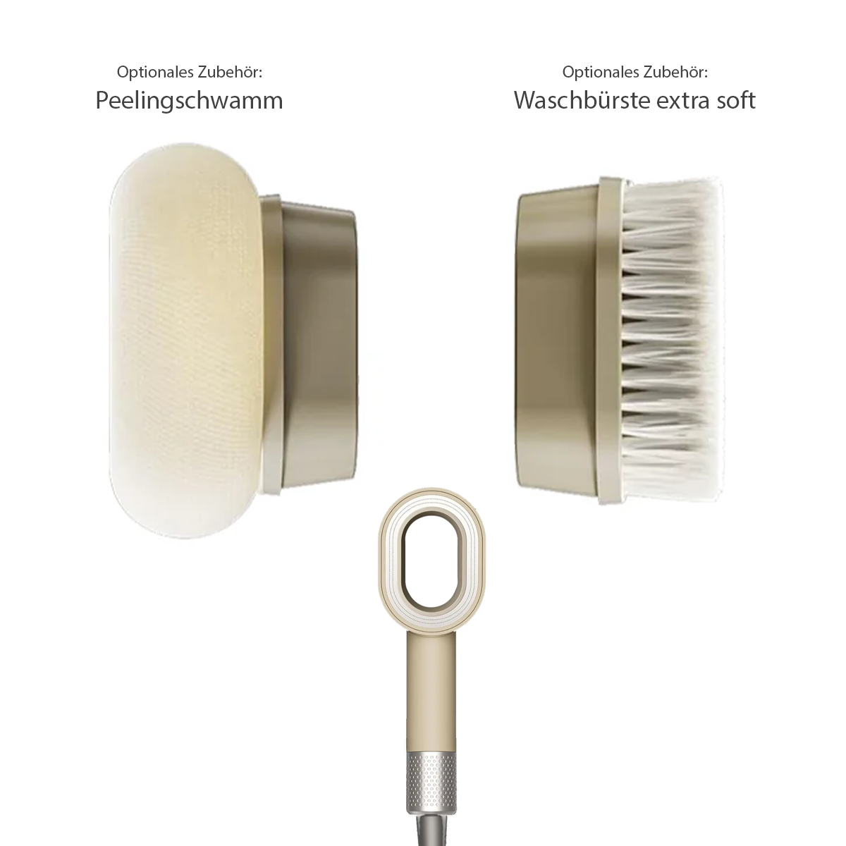 Rholy Pure Pflegeaufsätze - Peelingschwamm & Waschbürste